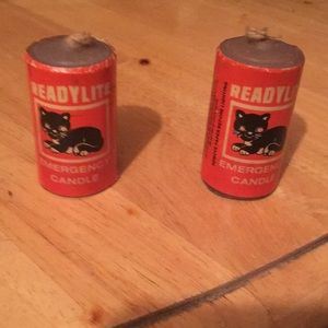 Old antique emergency candles
